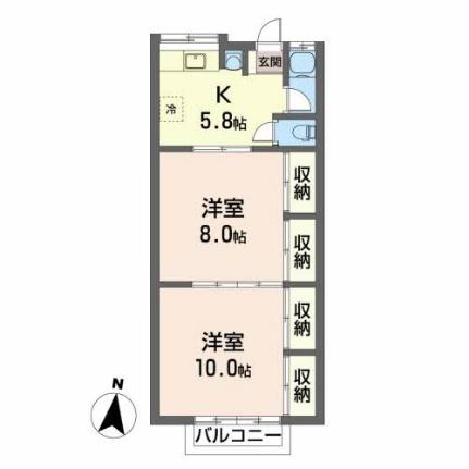 森ハイツ 201｜広島県広島市西区己斐中３丁目(賃貸アパート2K・2階・45.50㎡)の写真 その2