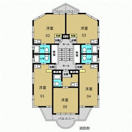 広島県広島市佐伯区五日市中央２丁目(賃貸マンション1K・5階・20.00㎡)の写真 その2