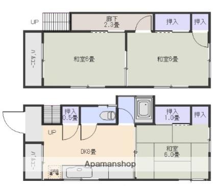 広島県廿日市市佐方１丁目(賃貸一戸建3DK・1階・53.46㎡)の写真 その2