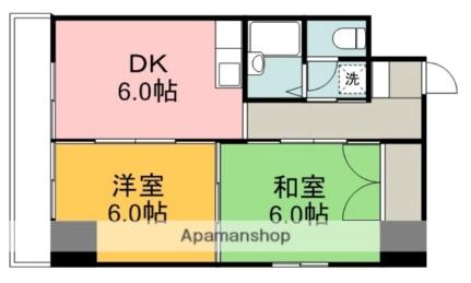 コーナービル 603｜広島県広島市中区住吉町(賃貸マンション2DK・6階・43.20㎡)の写真 その2