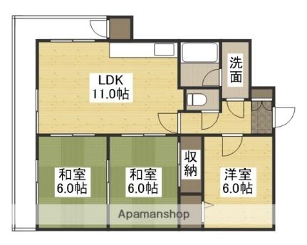 広島県広島市東区矢賀新町１丁目(賃貸マンション3LDK・5階・64.80㎡)の写真 その2