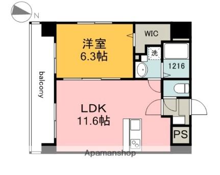 ＫａｔａｙａｍａＢＬＤＧ26 1001｜広島県広島市南区的場町１丁目(賃貸マンション1LDK・10階・40.24㎡)の写真 その2