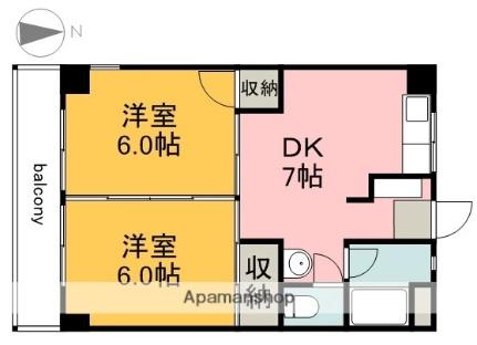 ラヴェール西川口 301｜広島県広島市中区西川口町(賃貸マンション2DK・3階・40.50㎡)の写真 その2