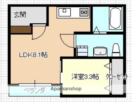 ＷＩＳＴＥＲＩＡII 201 ｜ 広島県広島市南区東雲３丁目（賃貸アパート1LDK・2階・28.96㎡） その2