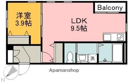 ＨＡＬ牛田本町 102｜広島県広島市東区牛田本町３丁目(賃貸マンション1LDK・1階・36.44㎡)の写真 その2