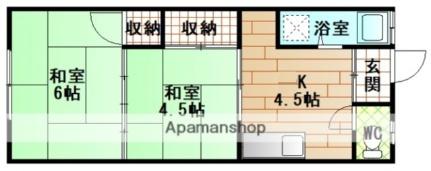 坪井ビル（吉島東） 206｜広島県広島市中区吉島東２丁目(賃貸マンション2K・2階・32.40㎡)の写真 その2