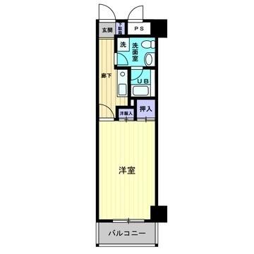 グランドール濱本 303｜広島県広島市中区本川町３丁目(賃貸マンション1K・3階・33.41㎡)の写真 その2