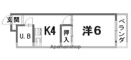 谷原ビル 404｜広島県広島市南区出汐１丁目(賃貸マンション1K・4階・23.00㎡)の写真 その2