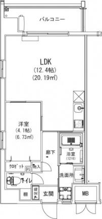 広島県広島市中区東白島町(賃貸マンション1LDK・5階・39.91㎡)の写真 その2