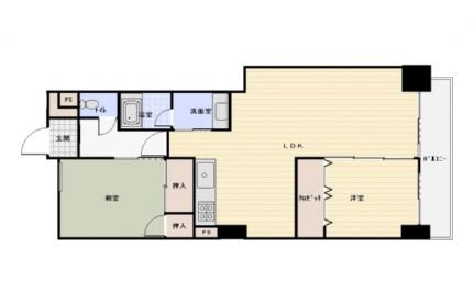 広島県広島市中区西白島町（賃貸マンション2LDK・9階・72.72㎡） その2