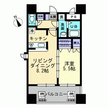 Ｊ・ｇｒａｃｅ河原町 1401｜広島県広島市中区河原町(賃貸マンション1LDK・14階・40.15㎡)の写真 その2