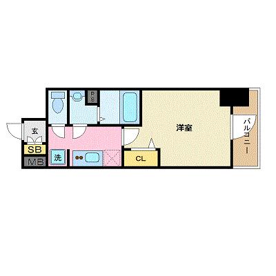 プレサンス広島中央 404｜広島県広島市中区国泰寺町１丁目(賃貸マンション1K・4階・24.81㎡)の写真 その2