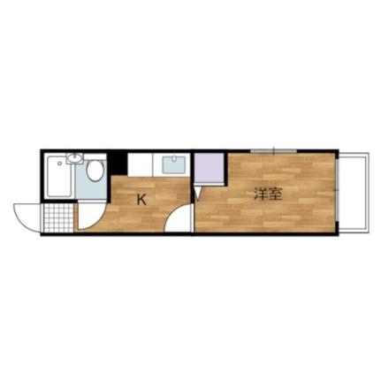 オガワビル 401号室｜広島県広島市中区住吉町(賃貸マンション1K・4階・16.87㎡)の写真 その2