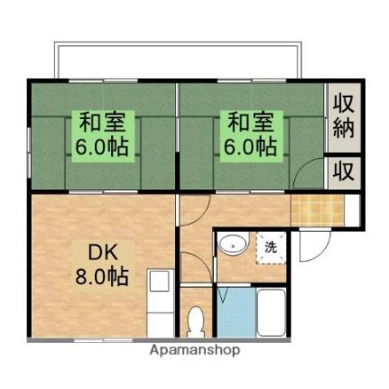 ドミール柳ヶ丘 ｜広島県安芸郡府中町柳ケ丘(賃貸アパート2DK・2階・46.17㎡)の写真 その2