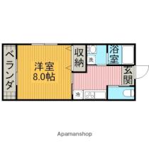 山口県岩国市由宇町港２丁目（賃貸アパート1K・2階・28.16㎡） その2