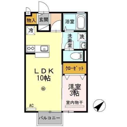 カレッツァＫ  ｜ 山口県山口市吉田（賃貸アパート1LDK・2階・33.39㎡） その2