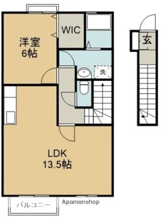 ヨーロピアンシャレ―柊 206｜徳島県徳島市論田町本浦中(賃貸アパート1LDK・2階・49.73㎡)の写真 その2