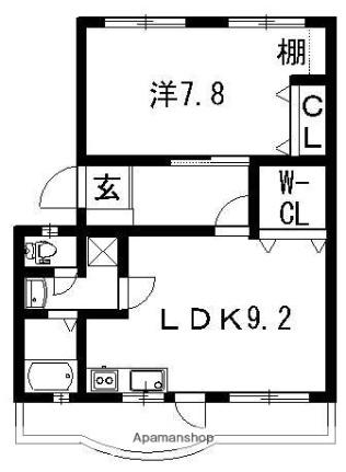 第1ますやマンション  ｜ 徳島県板野郡松茂町広島字北ハリ（賃貸マンション1LDK・5階・48.00㎡） その2