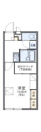 レオパレス桐ノ水 201｜徳島県徳島市鮎喰町１丁目(賃貸アパート1K・2階・23.18㎡)の写真 その2