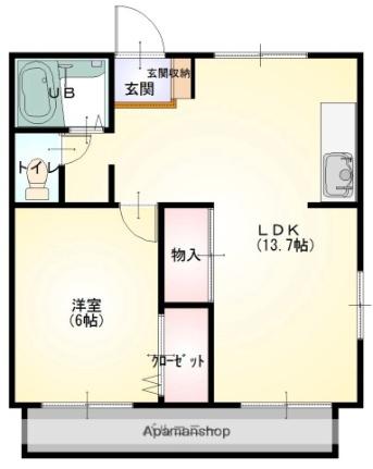 コーポ蔵 203｜徳島県徳島市庄町１丁目(賃貸アパート1LDK・2階・40.58㎡)の写真 その2