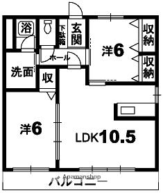 サンクレール 202｜徳島県徳島市庄町３丁目(賃貸アパート2LDK・2階・59.28㎡)の写真 その2