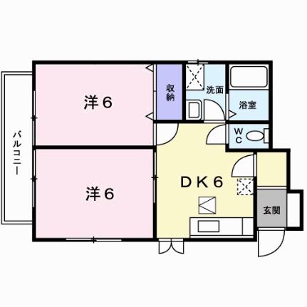 サンクレストール21 101｜徳島県板野郡藍住町勝瑞字西勝地(賃貸アパート2DK・1階・42.08㎡)の写真 その2