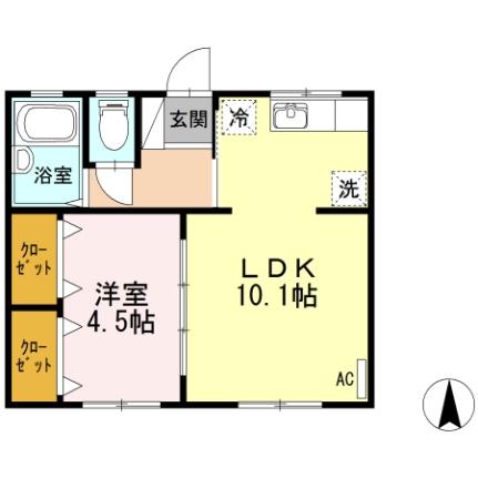 徳島県徳島市中吉野町３丁目(賃貸マンション1LDK・3階・34.70㎡)の写真 その2