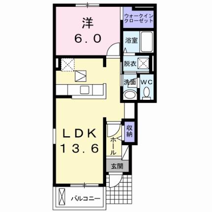 シェルブルー　Ｃ 101｜徳島県小松島市小松島町字北浜(賃貸アパート1LDK・1階・46.06㎡)の写真 その2