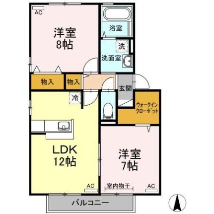 徳島県徳島市東吉野町３丁目(賃貸アパート2LDK・2階・63.00㎡)の写真 その2