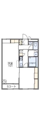 レオパレスアイコート川南 107｜徳島県徳島市八万町川南(賃貸アパート1LDK・1階・48.44㎡)の写真 その2