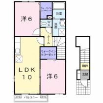 エテルノ　グランツII 201 ｜ 香川県高松市六条町（賃貸アパート2LDK・2階・54.85㎡） その2