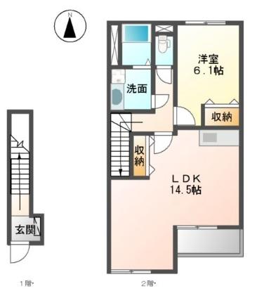 グラン　フェリシア　I 205｜香川県高松市六条町(賃貸アパート1LDK・2階・54.14㎡)の写真 その2