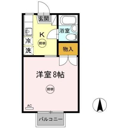 第2メールブルー 202｜香川県高松市新北町(賃貸アパート1K・2階・23.40㎡)の写真 その2