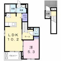 マーシャル 204 ｜ 香川県高松市太田下町（賃貸アパート1LDK・2階・42.55㎡） その2