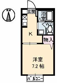 フレグランス米谷 103｜香川県高松市木太町(賃貸アパート1K・1階・24.85㎡)の写真 その2