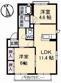 香川県高松市春日町(賃貸アパート2LDK・2階・52.54㎡)の写真 その2