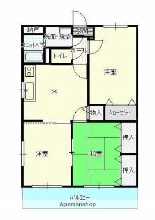 香川県高松市太田上町(賃貸マンション3DK・1階・60.97㎡)の写真 その2