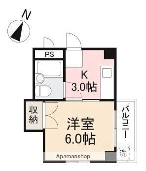 香川県高松市中野町(賃貸マンション1K・2階・20.06㎡)の写真 その2