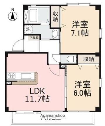 香川県高松市春日町(賃貸アパート2LDK・2階・54.65㎡)の写真 その2