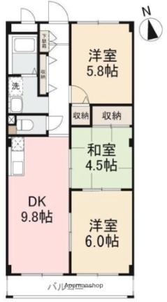 香川県高松市円座町(賃貸アパート3DK・2階・57.78㎡)の写真 その2