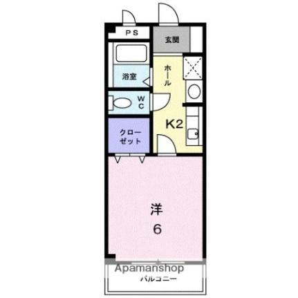 香川県高松市一宮町（賃貸アパート1K・2階・22.65㎡） その2