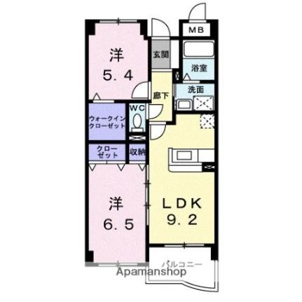 香川県高松市木太町（賃貸マンション2DK・2階・55.83㎡） その2