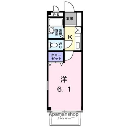 香川県高松市勅使町(賃貸アパート1K・2階・19.87㎡)の写真 その2