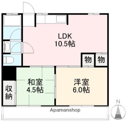 ヴェルヴィルＫＩＴＡ 403｜香川県高松市木太町(賃貸マンション2LDK・4階・50.02㎡)の写真 その2