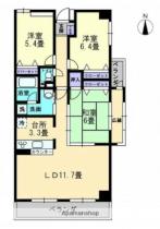 ＲＡＴＡＮ・ＴＡＴＡーラタンターター 601 ｜ 香川県高松市松島町３丁目（賃貸マンション3LDK・6階・80.07㎡） その2