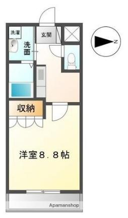 クレア 203｜香川県高松市林町(賃貸アパート1K・2階・30.00㎡)の写真 その2