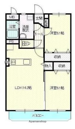 ジェンテ 301｜香川県高松市林町(賃貸マンション2LDK・3階・61.18㎡)の写真 その2