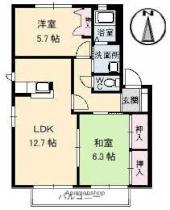 グランカーサ A101 ｜ 香川県高松市元山町（賃貸アパート2LDK・1階・57.81㎡） その2