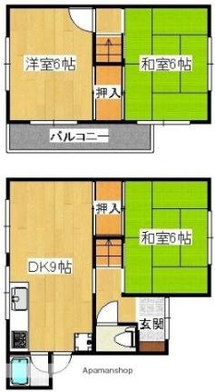 鬼無町是竹借家 1｜香川県高松市鬼無町是竹(賃貸一戸建3DK・1階・56.23㎡)の写真 その2