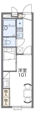 レオパレスマンダリアンコート藤井 209｜香川県高松市鬼無町藤井(賃貸アパート1K・2階・22.35㎡)の写真 その2